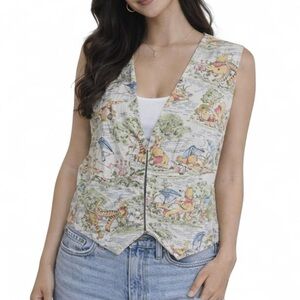 Disney Winnie the Pooh Handmade Reversible Upcycled Vest Size XL